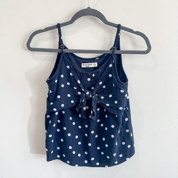ABERCROMBIE Girls 13/14 Polka Dot Bow Tank - Picture 1 of 5